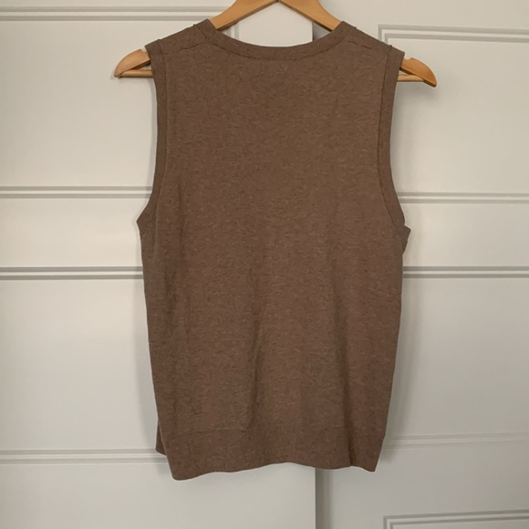 J Crew brown sweater shell sleeveless - Picture 2 of 4